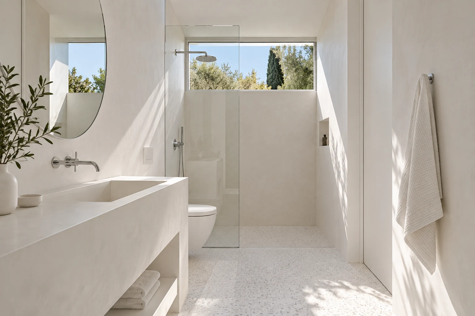 Baño de invitados — CASA ALBA conceptual visualization