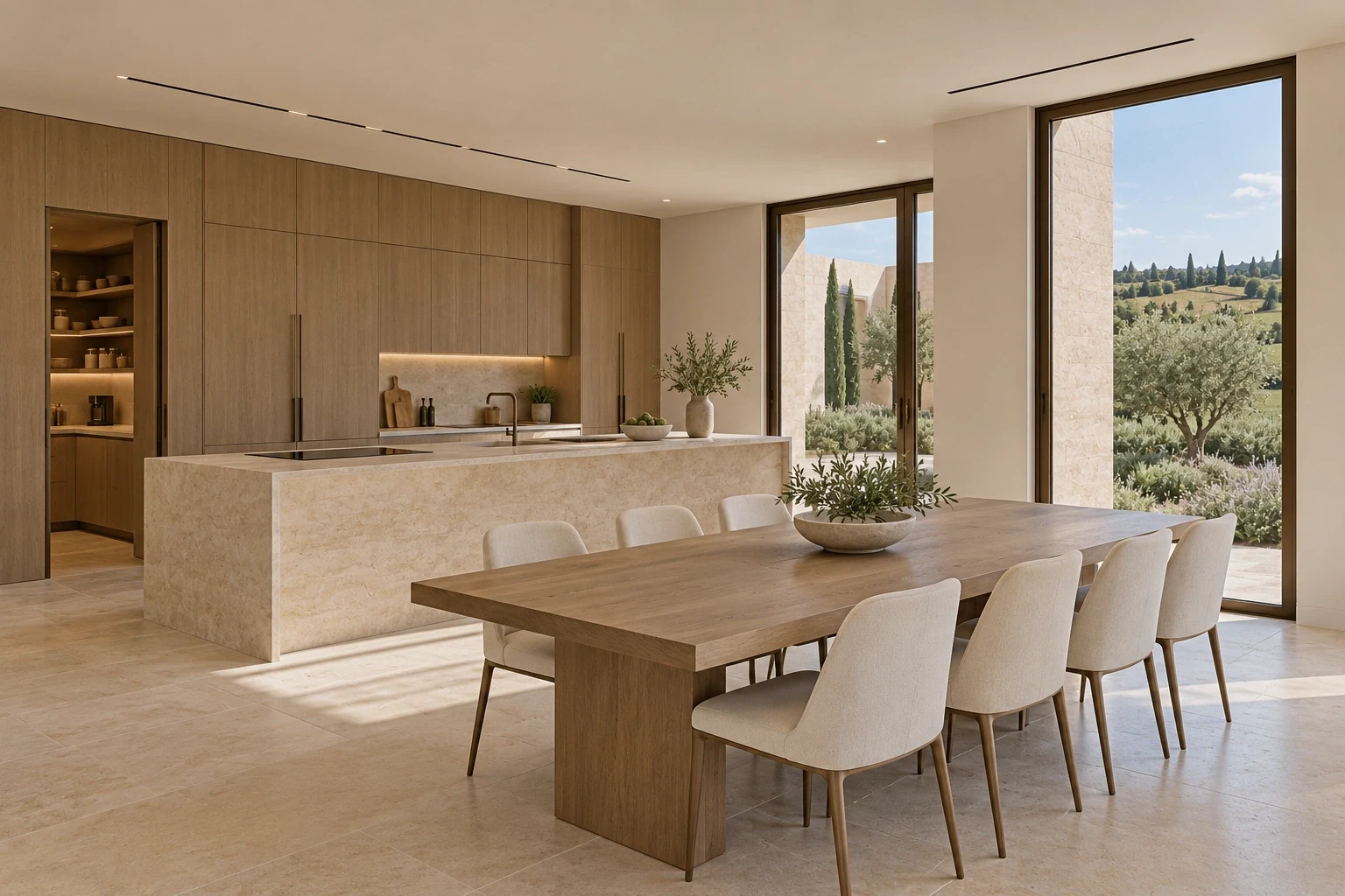 Kitchen / dining — Casa Campo conceptual visualization