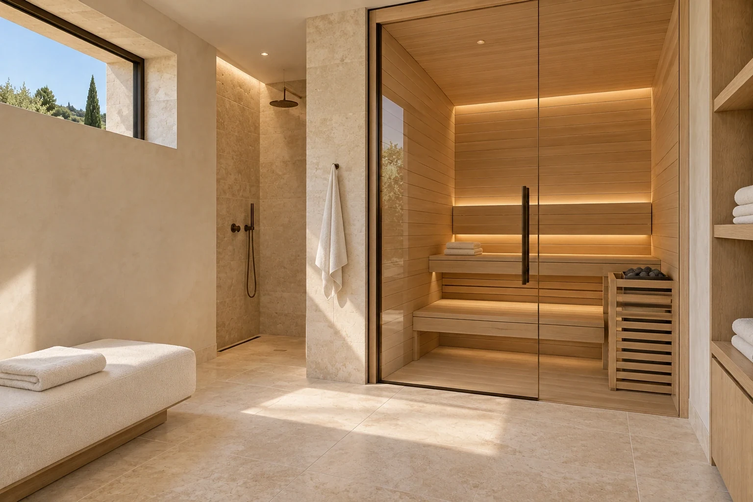 Sauna / wellness — Casa Campo conceptual visualization