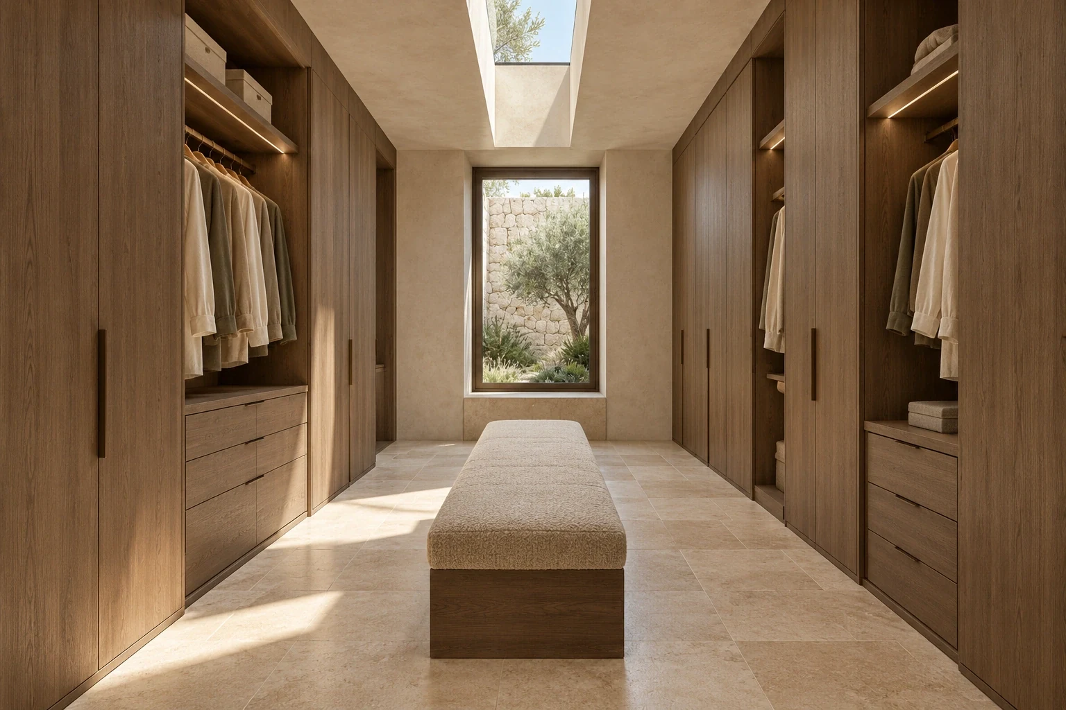 Dressing room — Casa Cava, AI-assisted conceptual visualization