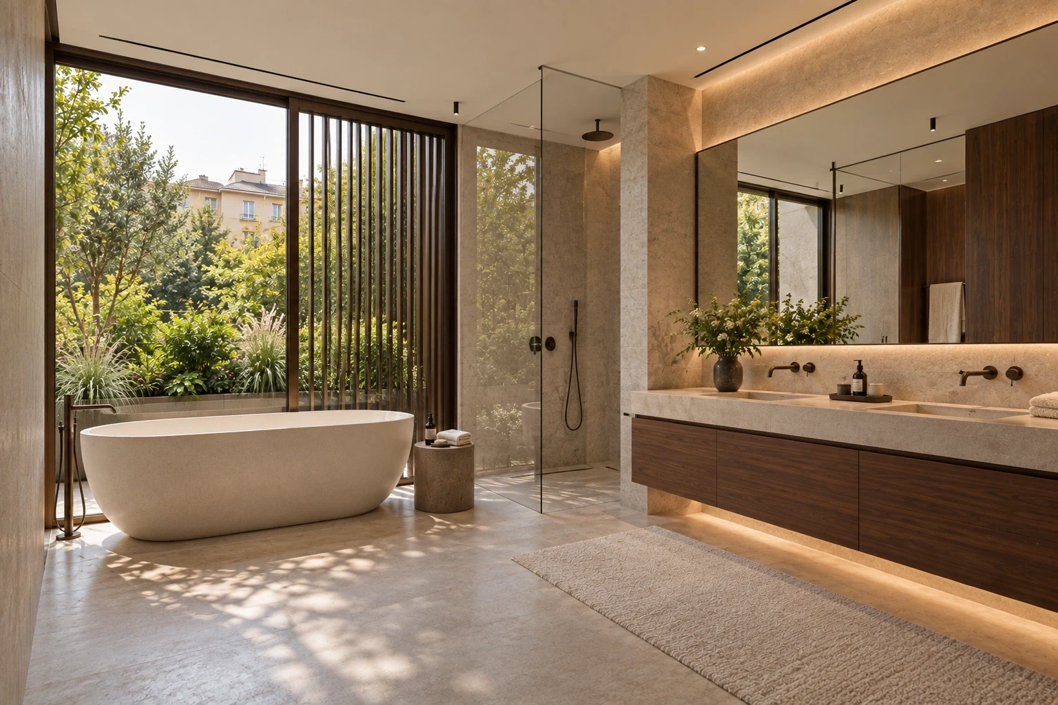 Primary bathroom — Casa Giardino conceptual visualization