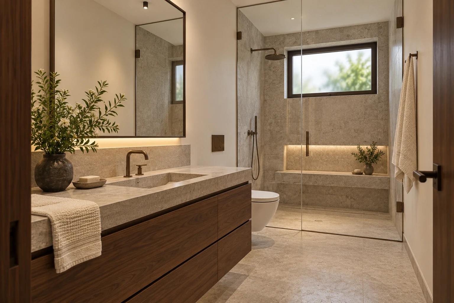 Guest bathroom — Casa Giardino conceptual visualization