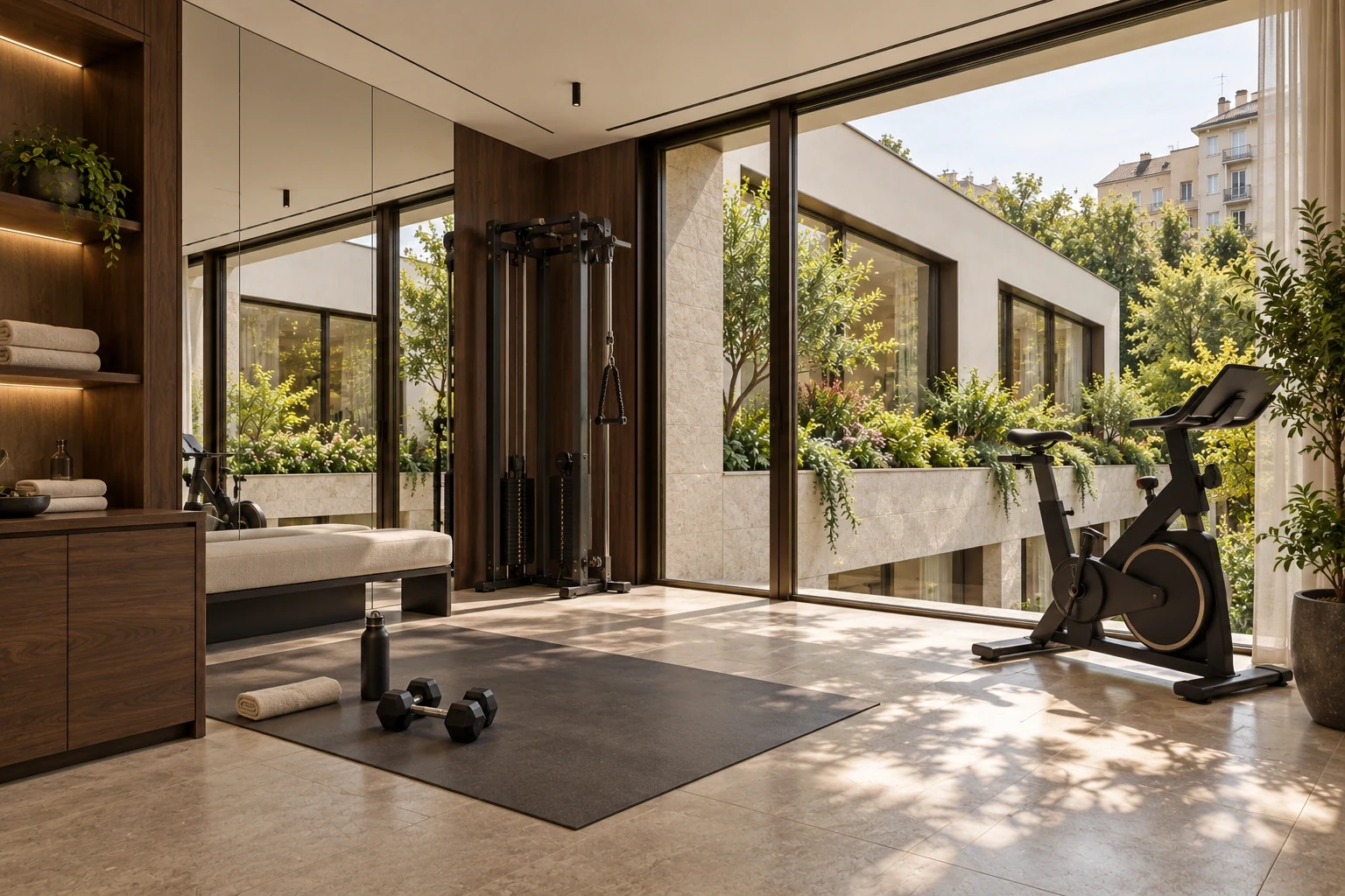 Gym / wellness — Casa Giardino conceptual visualization