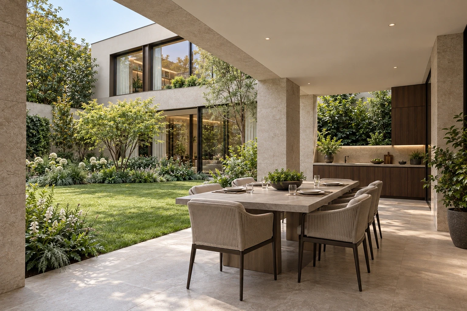 Garden loggia — Casa Giardino conceptual visualization