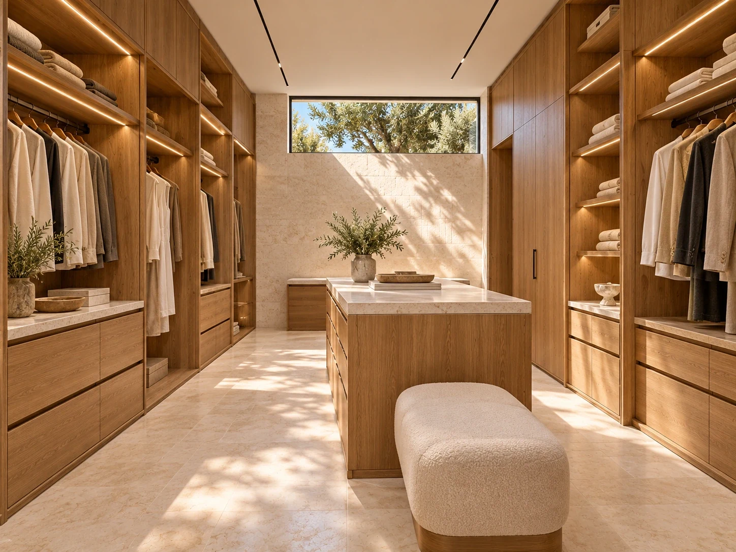Dressing room — Casa Levante, AI-assisted conceptual visualization