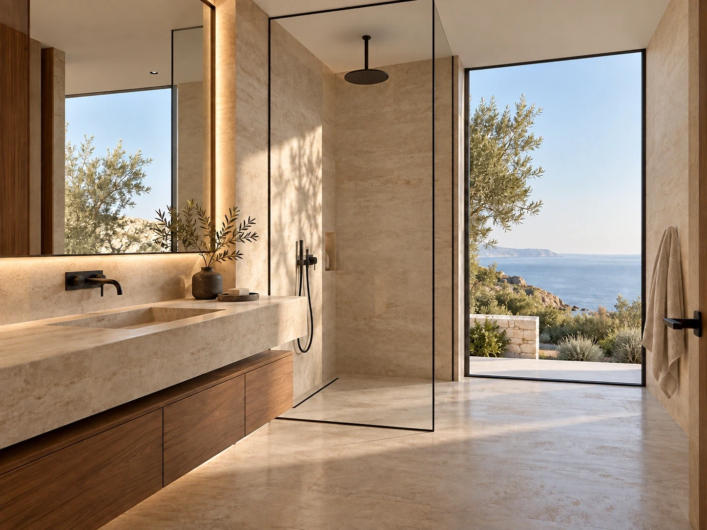 Guest bathroom — Casa Orizzonte conceptual study