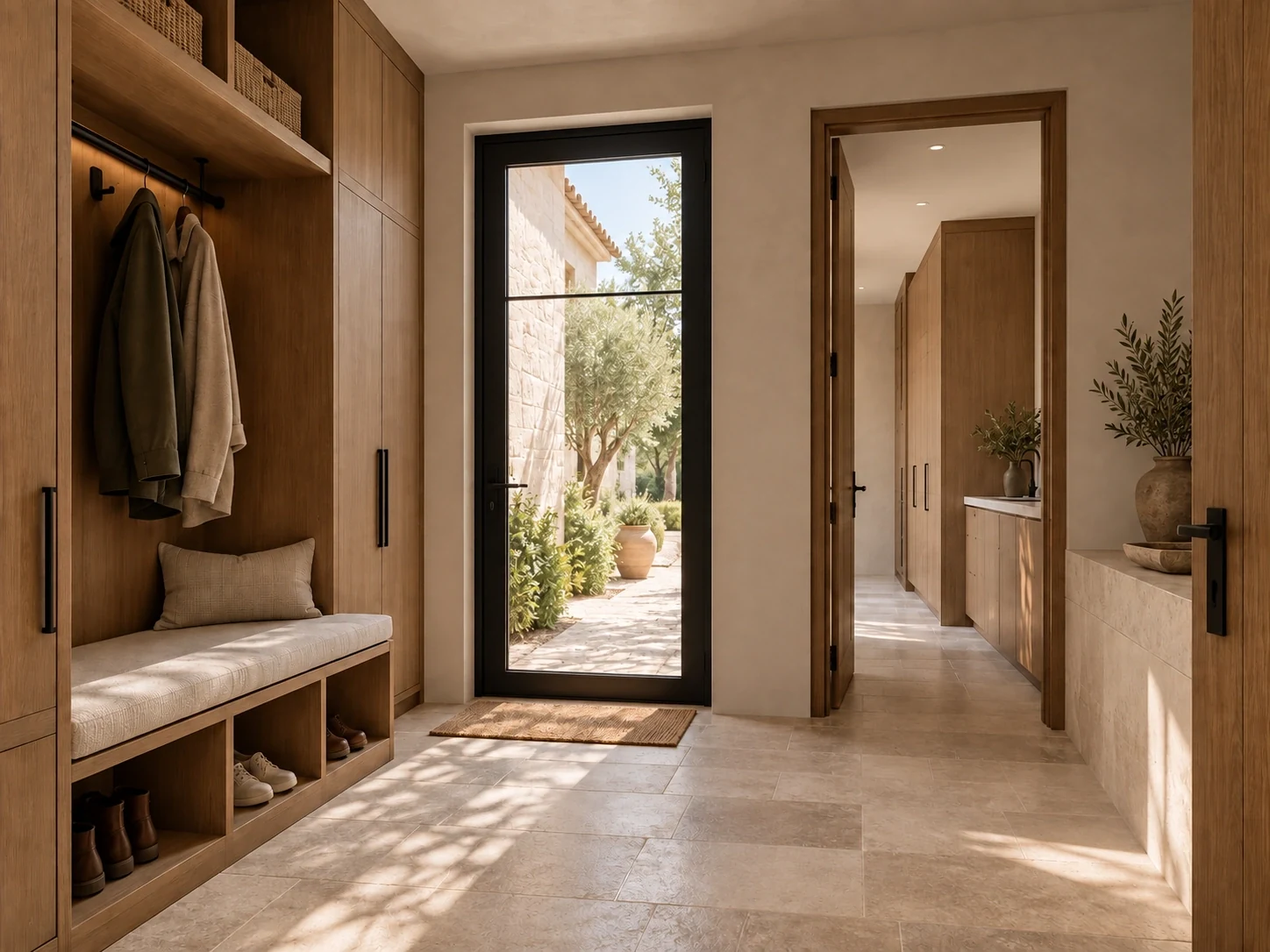 Service entry / mudroom — Casa Orizzonte conceptual study