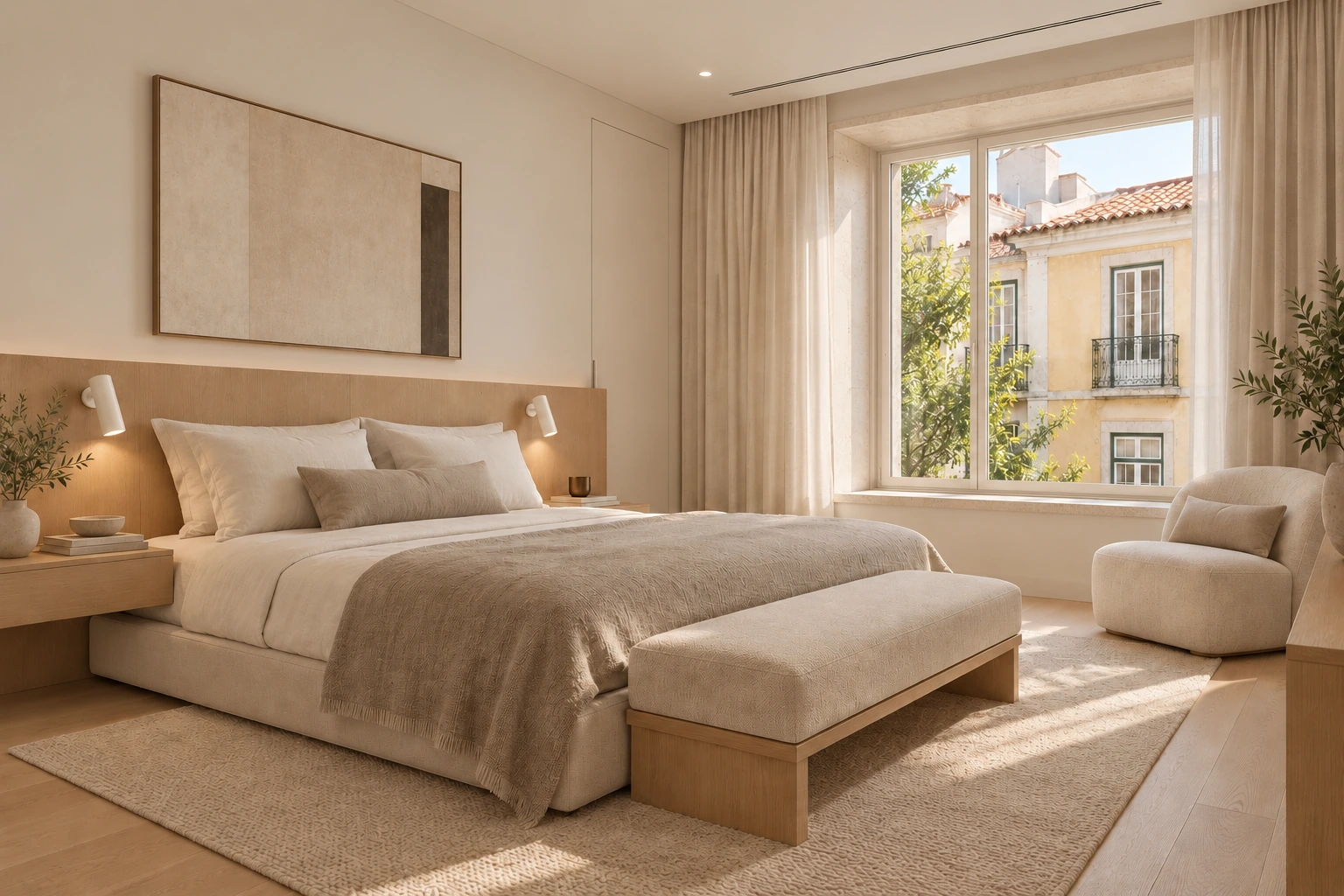 Primary suite — Casa Soglia conceptual visualization
