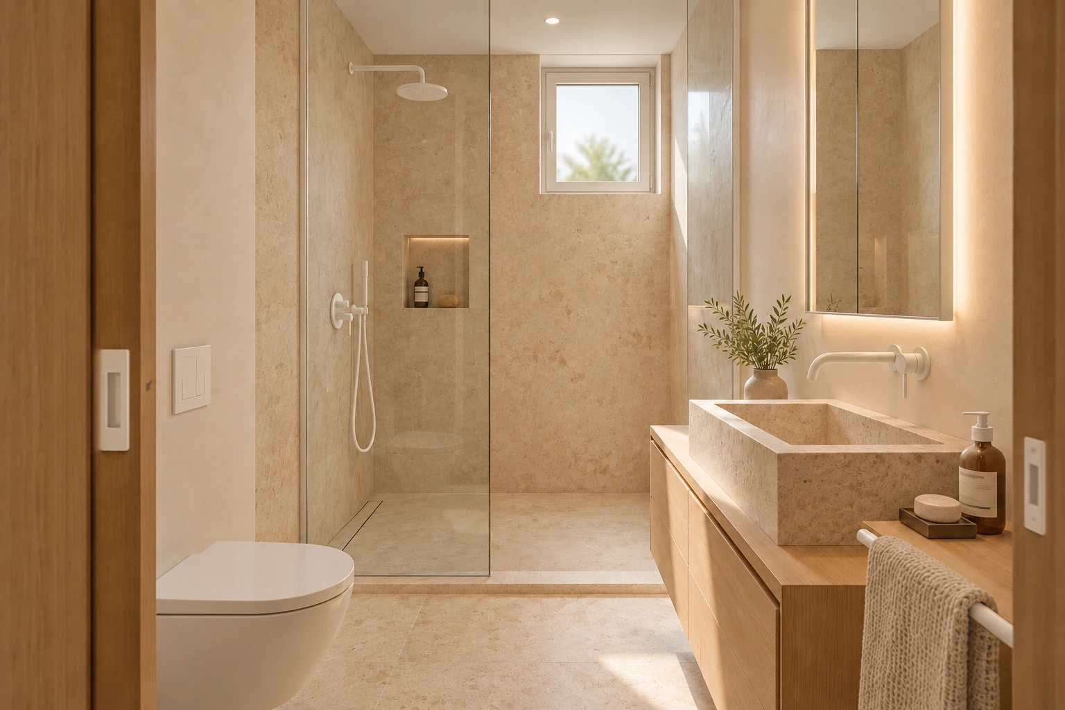Guest bathroom — Casa Soglia conceptual visualization