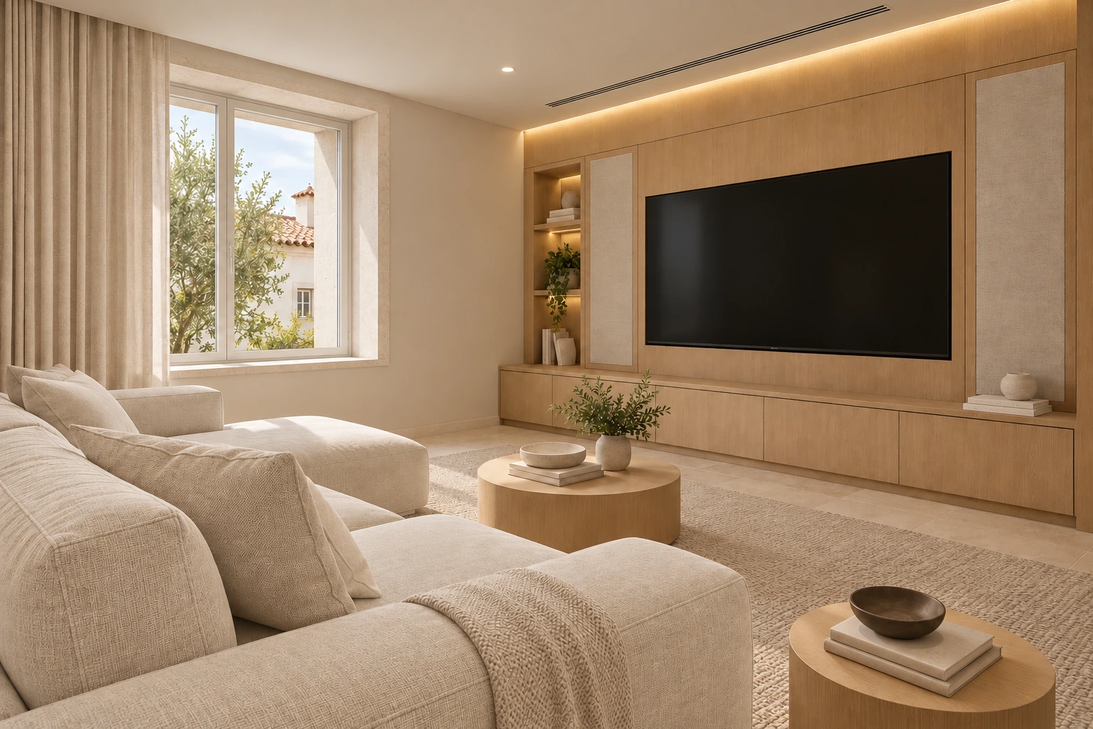 Media room — Casa Soglia conceptual visualization