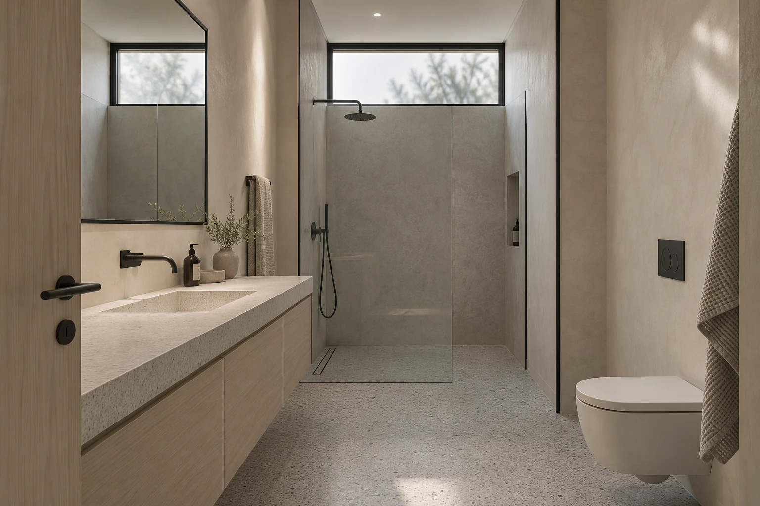Guest bathroom — CORTE LUCE conceptual visualization