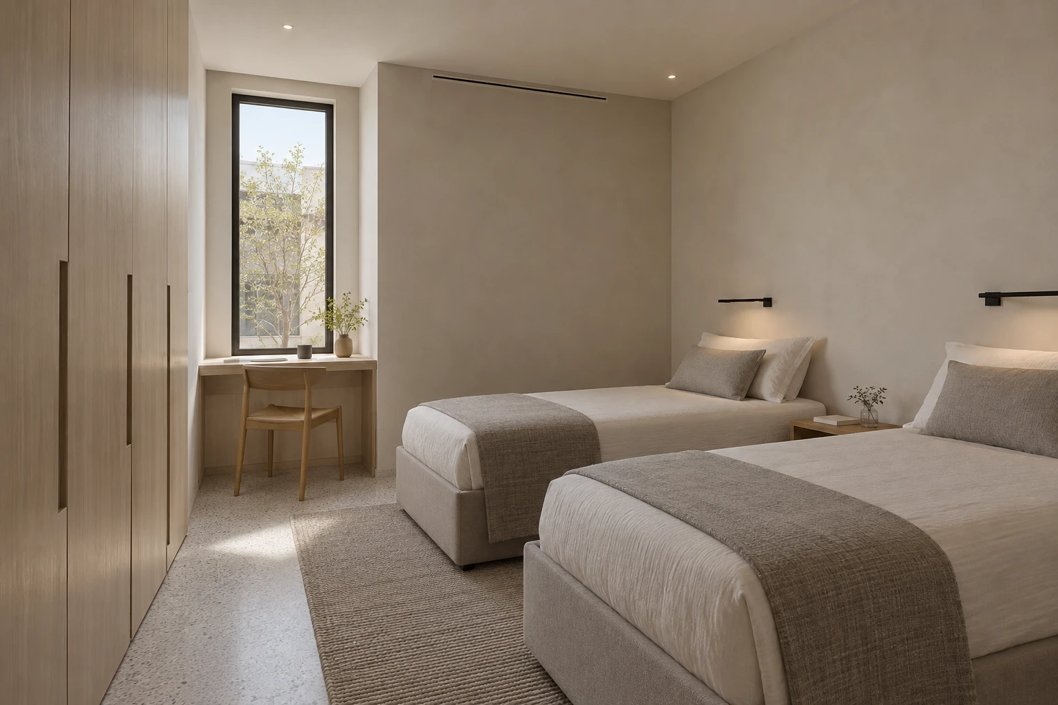 Guest bedroom 02 — CORTE LUCE conceptual visualization