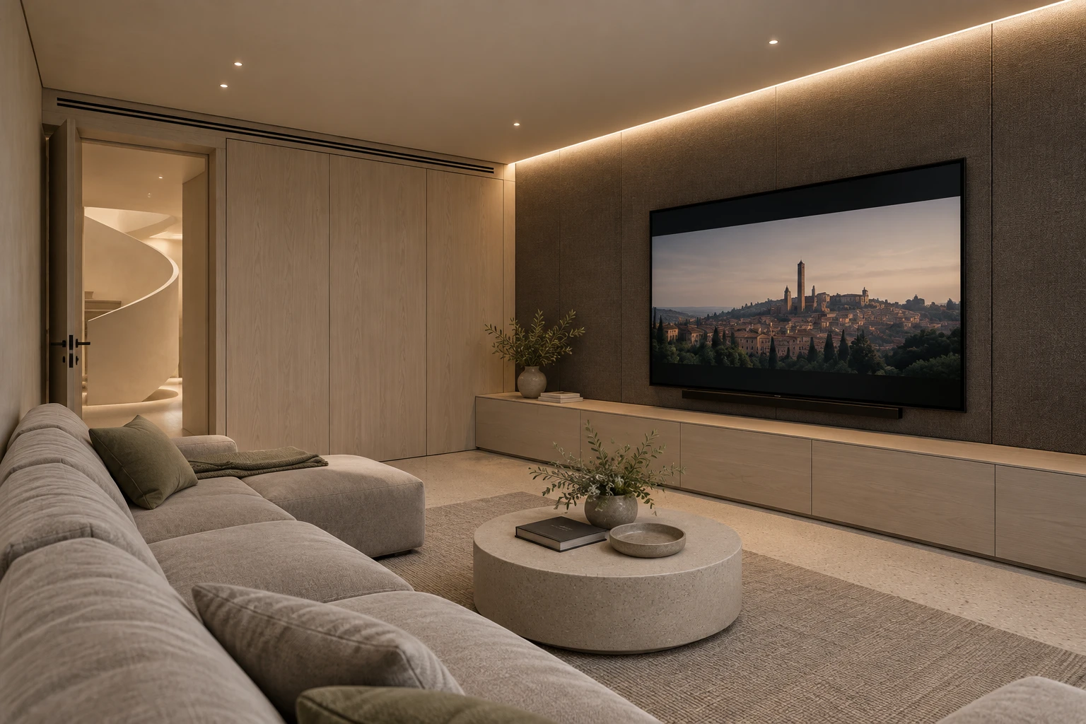 Media room — CORTE LUCE conceptual visualization