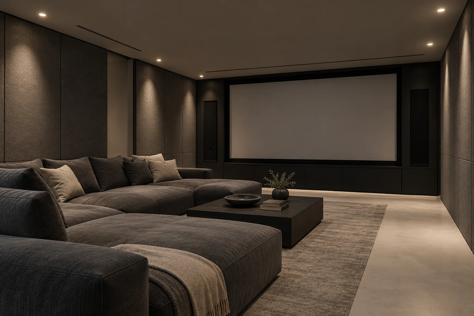An intimate room for film and music — MAISON NOIRE conceptual visualization