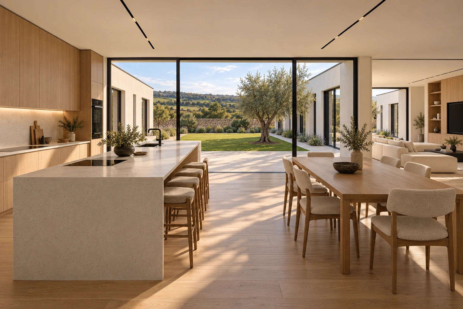 Kitchen / dining — MAISON PLI conceptual visualization