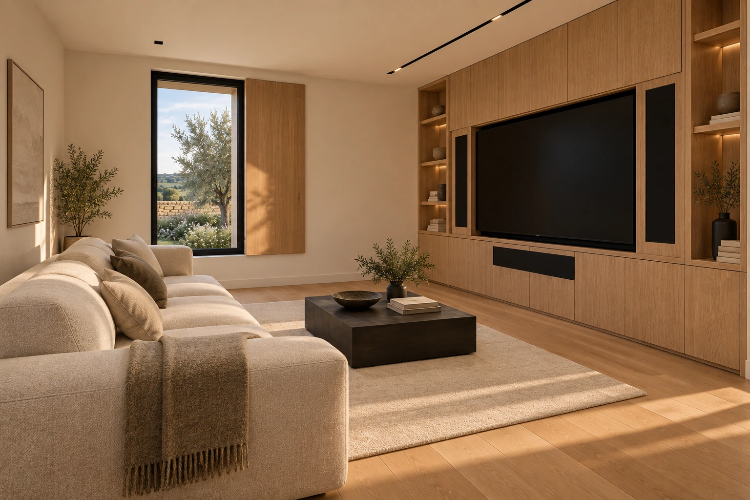 Media room — MAISON PLI conceptual visualization