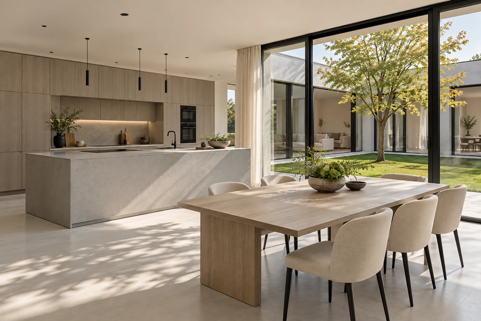 Kitchen and dining — MAISON SEREINE conceptual visualization