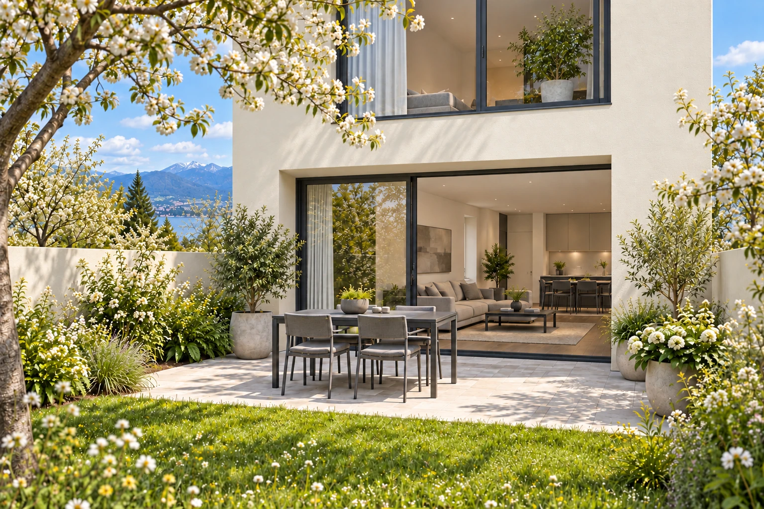 Private terrace — RÉSIDENCE DES CHAMPS conceptual visualization