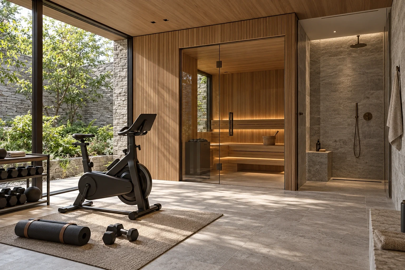 Wellness / sauna — RIVE HAUTE conceptual visualization