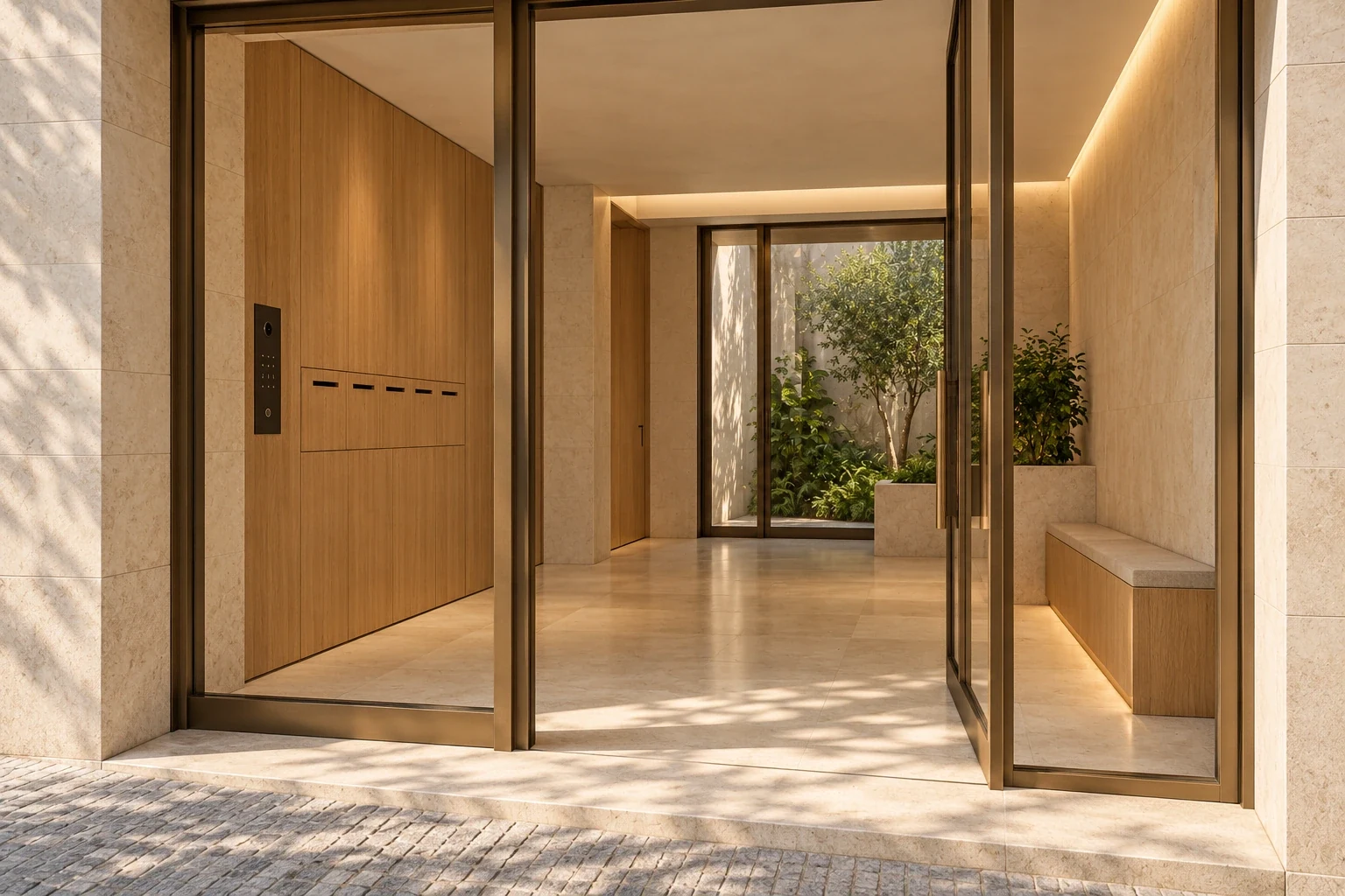 Shared entrance — RUA 07 conceptual visualization