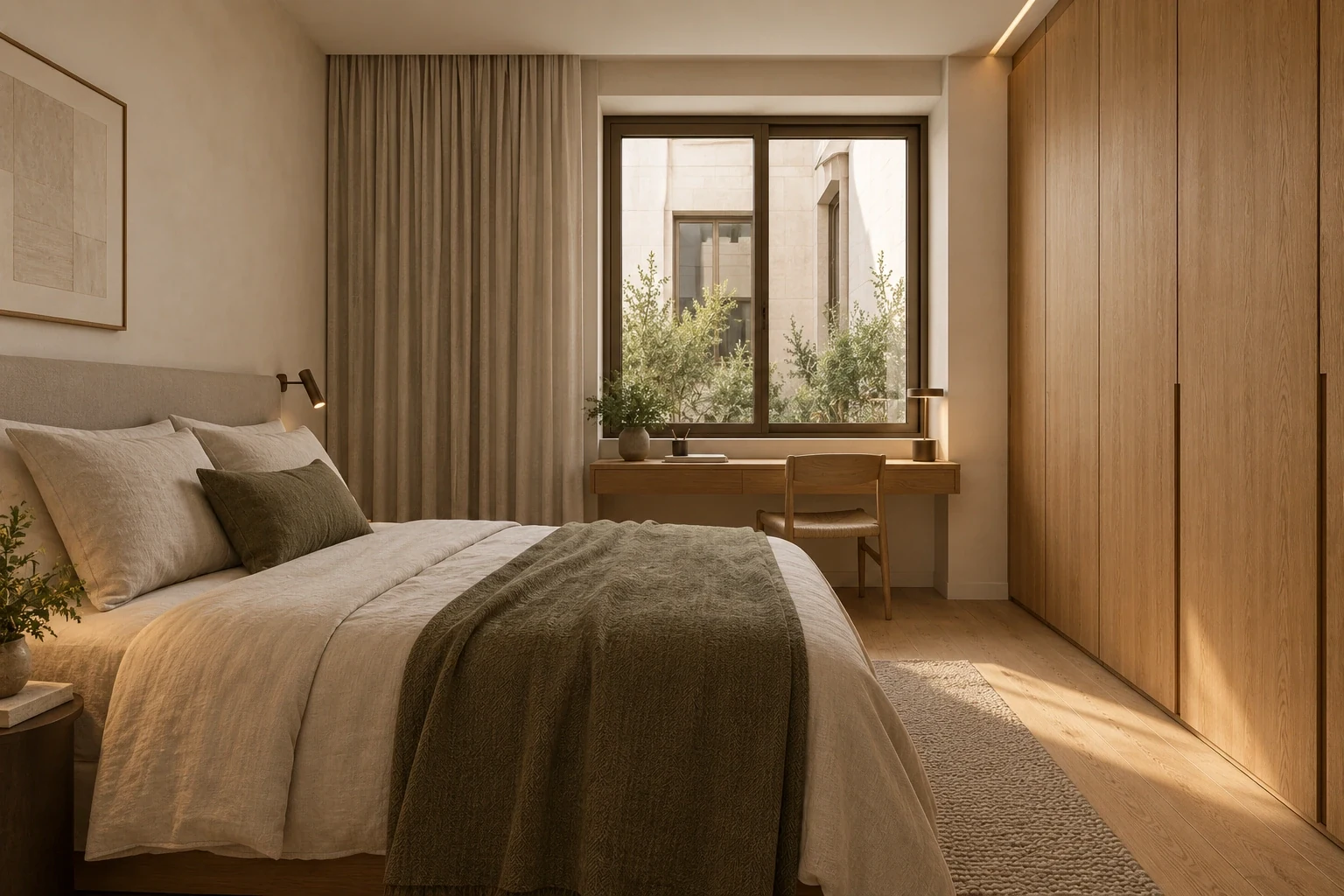 Apartment A — secondary bedroom — RUA 07 conceptual visualization
