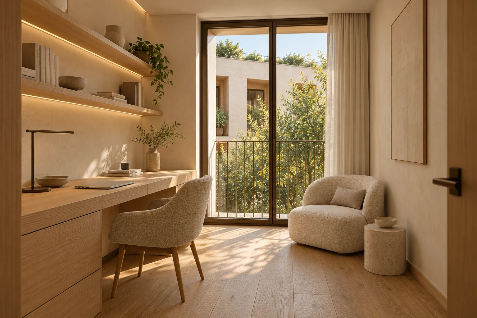 Apartment A — study — RUA 07 conceptual visualization
