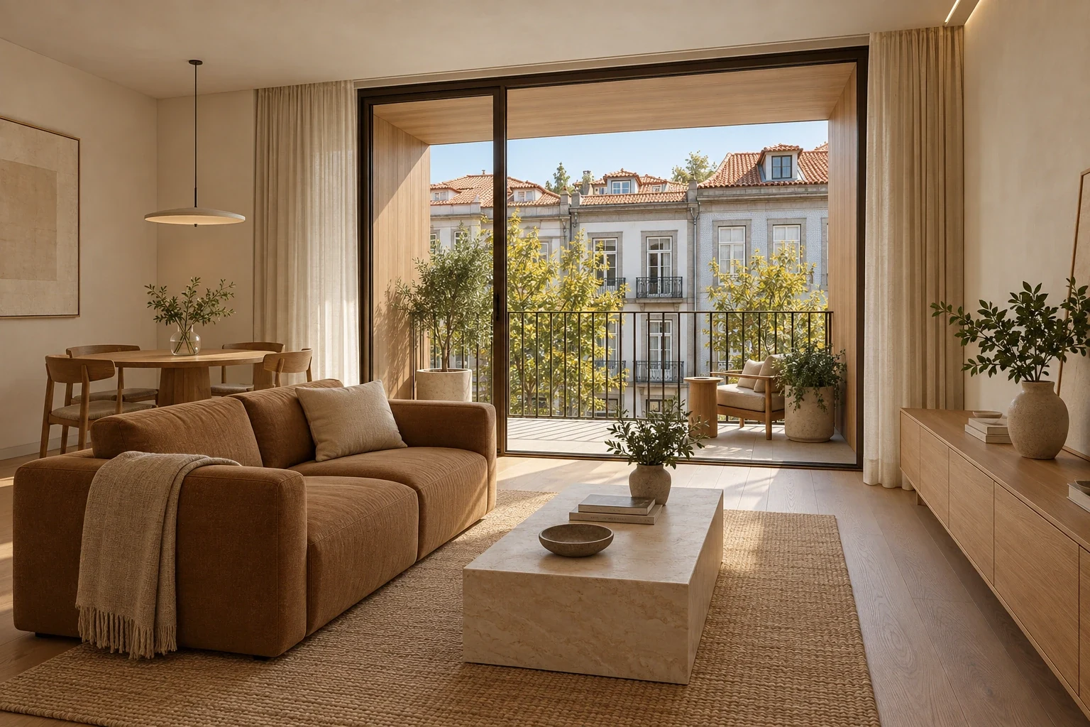 Apartment B — living — RUA 07 conceptual visualization